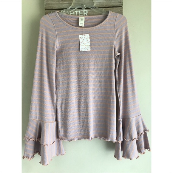 NWT Free People We The Good Find Ruffle Sleeve Top - Picture 7 of 7